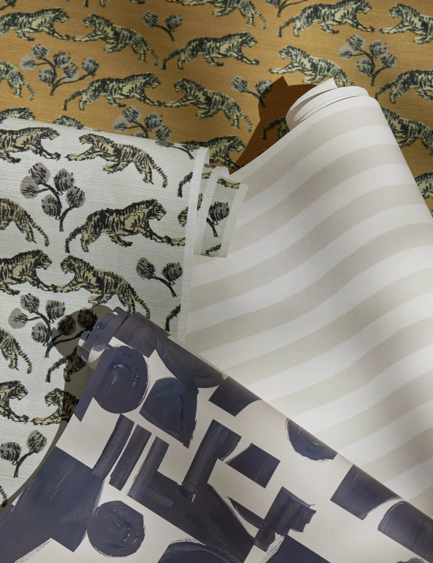 Painterly Stripe Wallpaper by Sarah Sherman Samuel