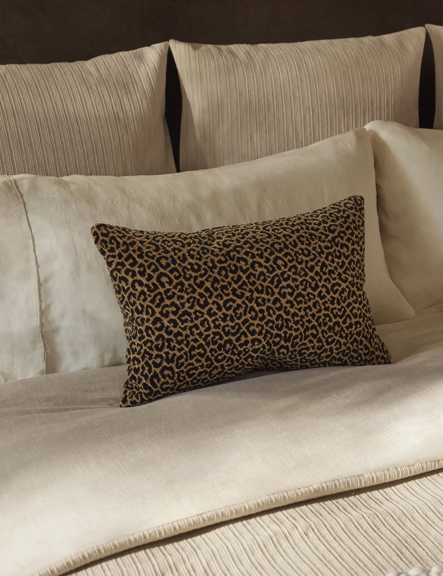 Panthera Velvet Lumbar Pillow by Scalamandre