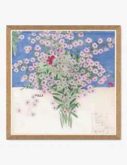 Papillons Et Margeurites Diptych Print by Paule Marrot