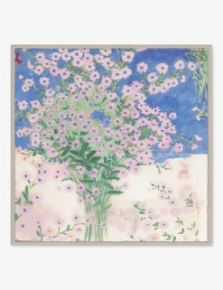 Papillons Et Margeurites Diptych Print by Paule Marrot