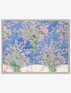 Papillons Et Margeurites Print by Paule Marrot