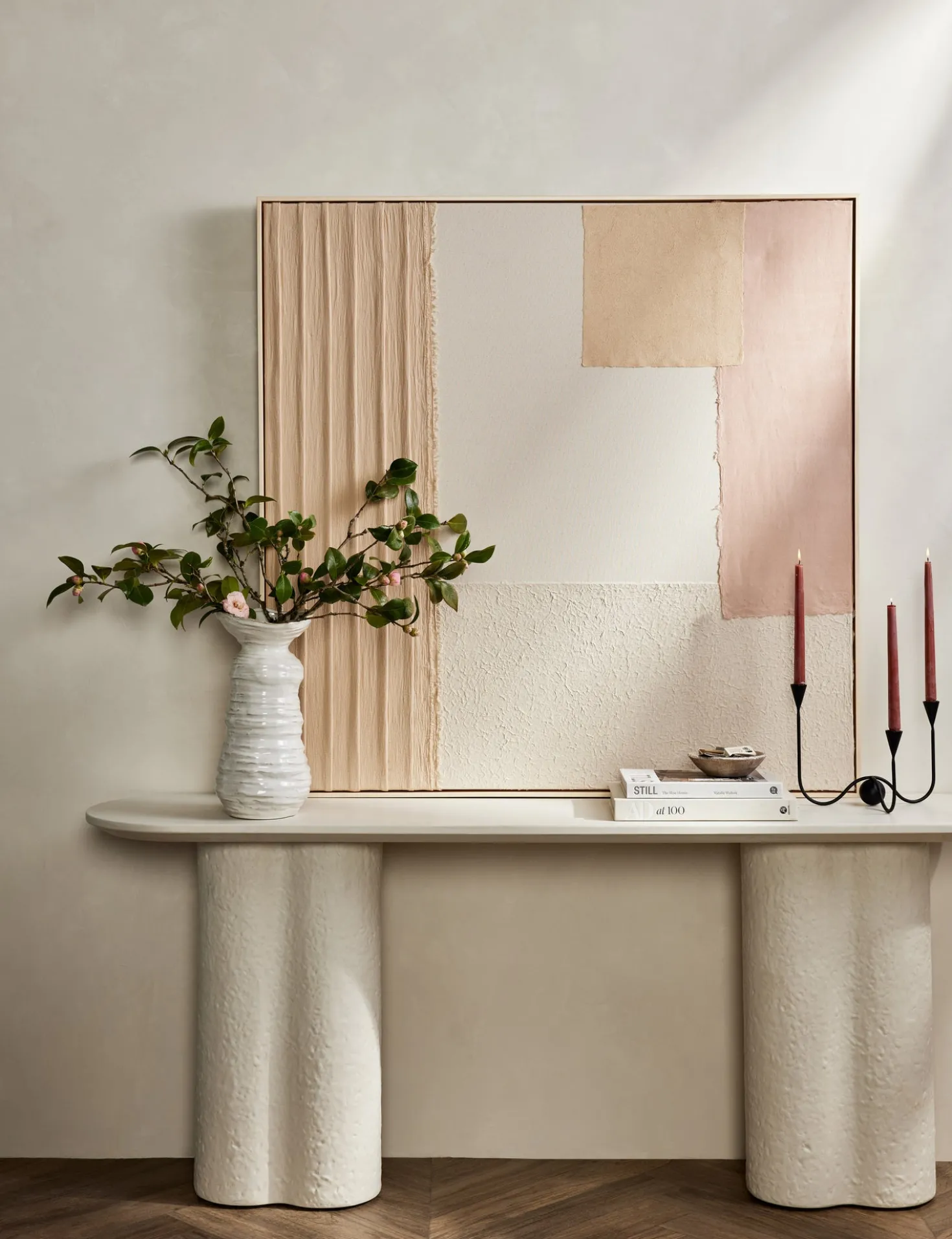 Patchwork Blush Wall Art by Visual Contrast
