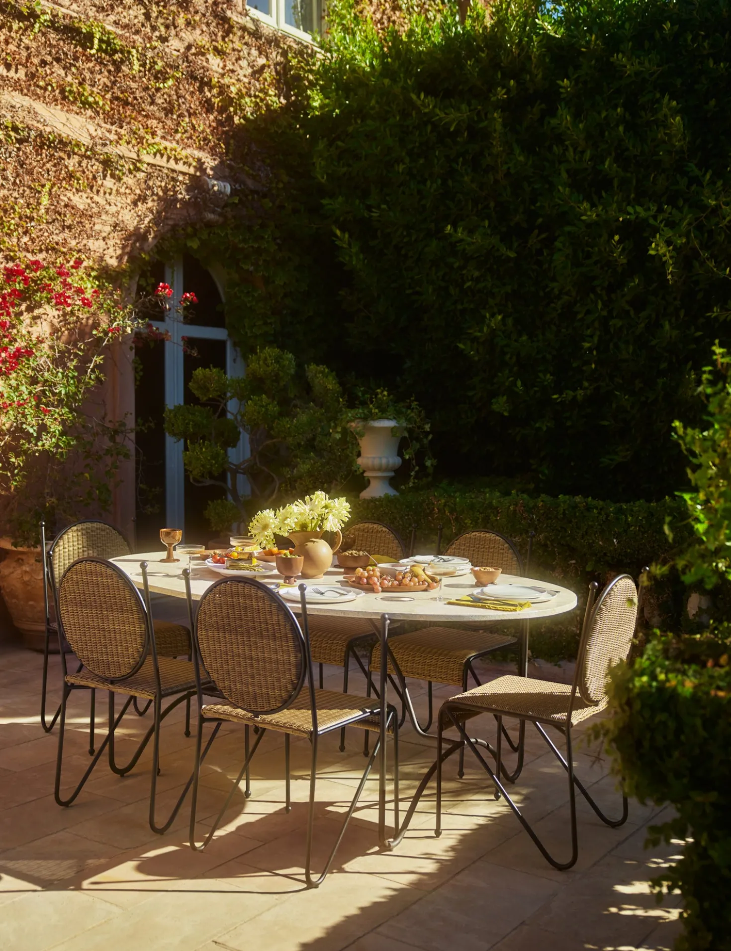 Peggy Outdoor Oval Dining Table by Sarah Sherman Samuel