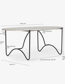 Peggy Outdoor Oval Dining Table by Sarah Sherman Samuel