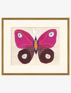 Pink Butterfly Print by Paule Marrot