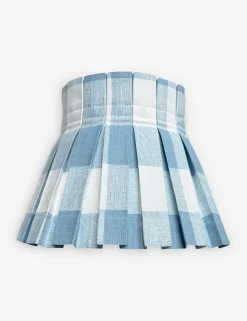 Plaid Classic Box Pleat Lampshade by Cielle Home