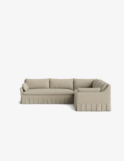 Portola Luxe Depth Pleated Corner Sectional Sofa