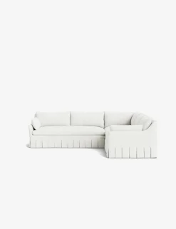Portola Luxe Depth Pleated Corner Sectional Sofa