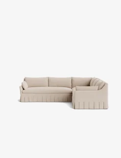 Portola Luxe Depth Pleated Corner Sectional Sofa