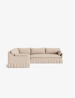 Portola Luxe Depth Pleated Corner Sectional Sofa