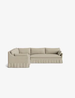 Portola Luxe Depth Pleated Corner Sectional Sofa