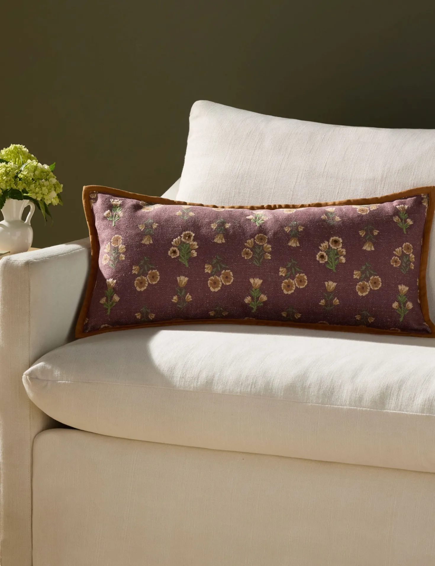 Posie Embroidered Pillow by Chris Loves Julia x Loloi