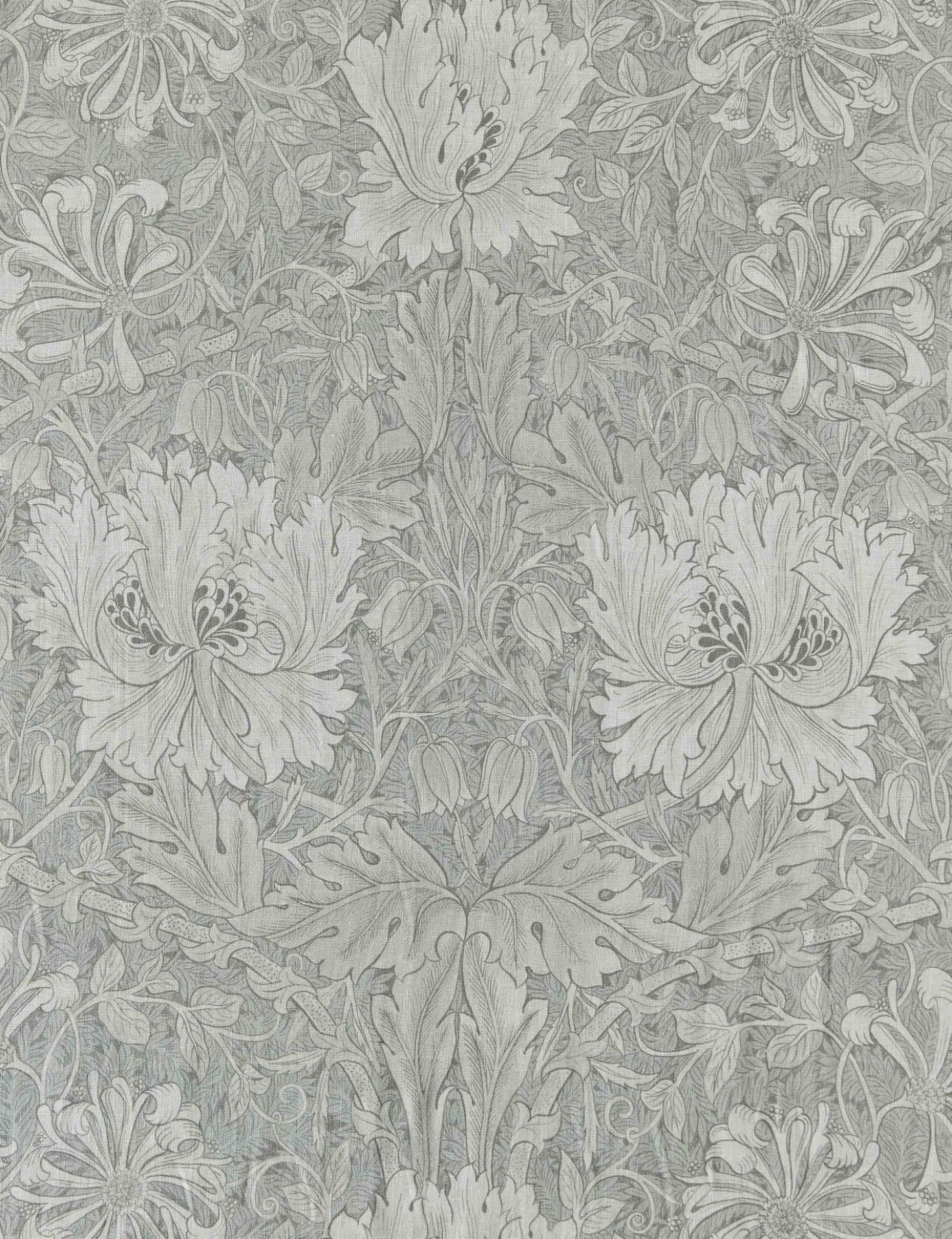 Pure Honeysuckle and Tulip Linen Blend Fabric by Morris & Co.