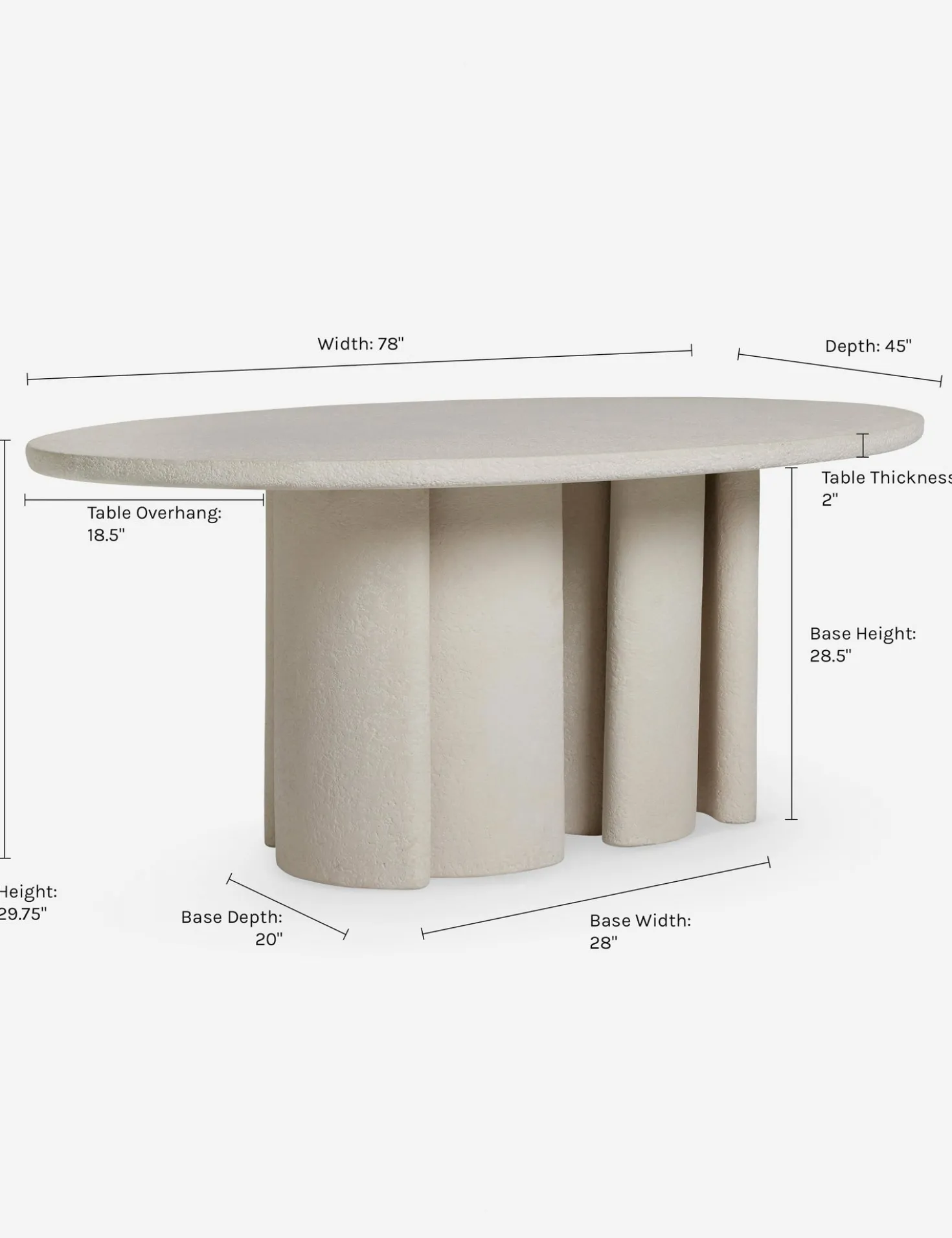 Rodrigo Indoor / Outdoor Oval Dining Table