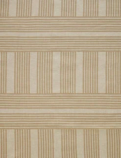 Roman Holiday Grid Flax Linen Fabric by Wallshoppe