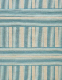 Roman Holiday Grid Flax Linen Fabric by Wallshoppe