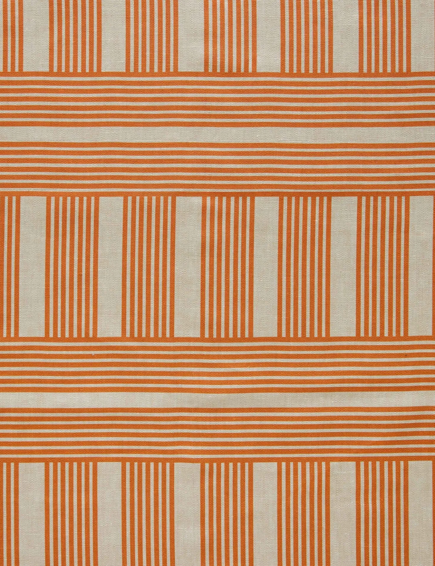 Roman Holiday Grid Flax Linen Fabric by Wallshoppe