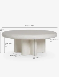 Ruiz Indoor / Outdoor Round Coffee Table