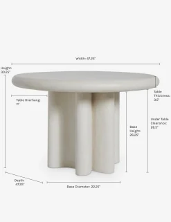Ruiz Indoor / Outdoor Round Dining Table