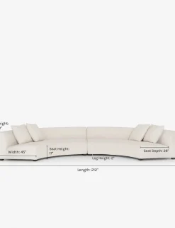 Saban 2-Piece Curved Sectional Sofa