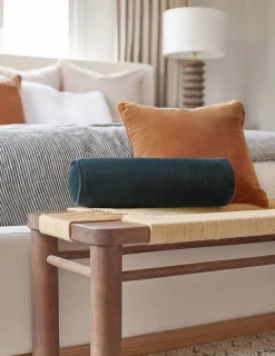 Sabine Velvet Bolster Pillow