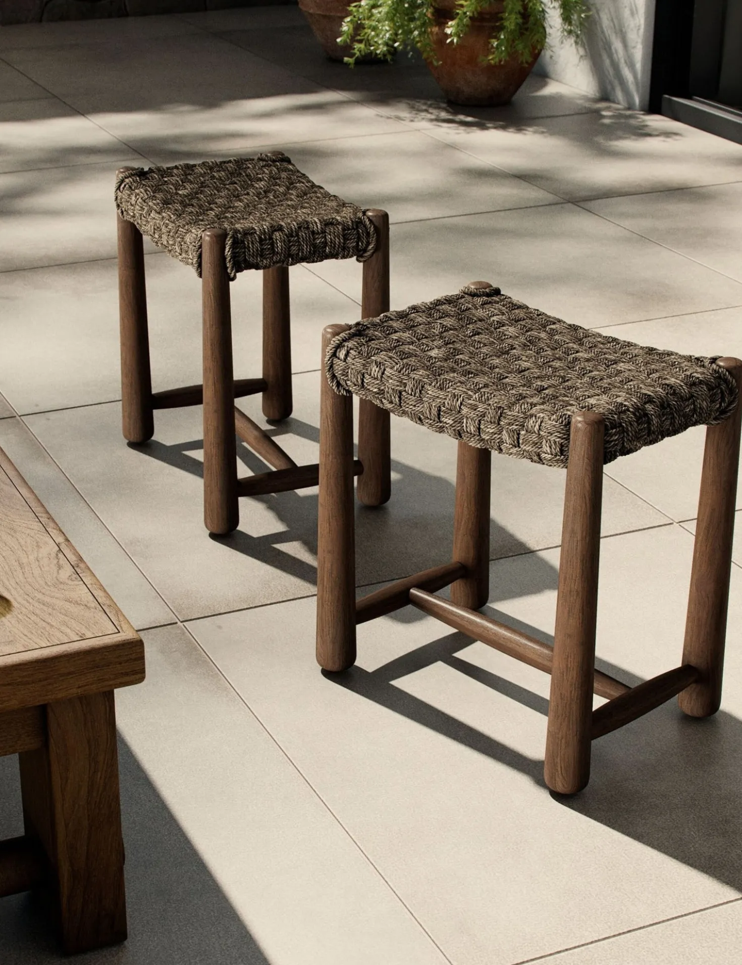 Savio Indoor / Outdoor Stool by Amber Lewis x Four Hands