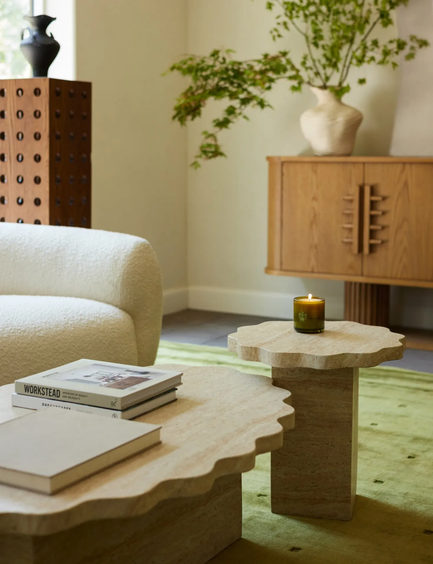 Scalloped Indoor / Outdoor Side Table by Sarah Sherman Samuel