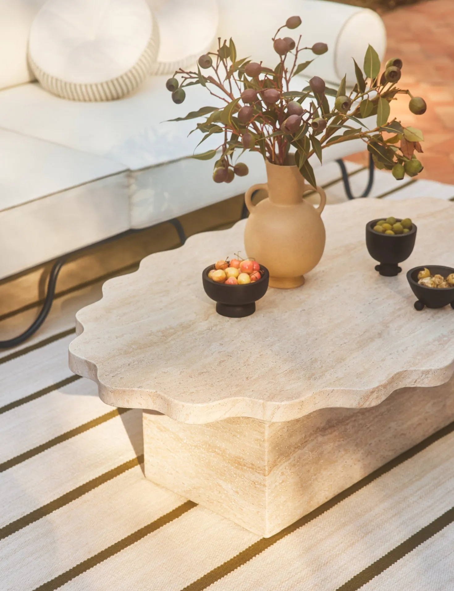 Scalloped Indoor / Outdoor Coffee Table by Sarah Sherman Samuel