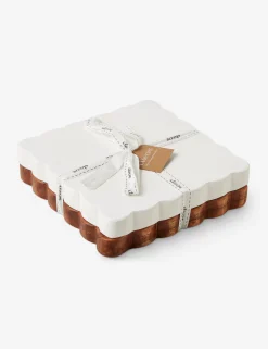 Scalloped Wood Appetizer Cheese Boards (Set of 2) by etúHOME