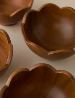Scalloped Wood Bowls (Set of 4) by Sarah Sherman Samuel