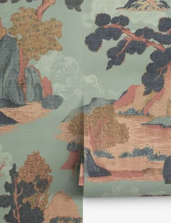 Scenic Landscape Grasscloth Wallpaper by Aimee Song