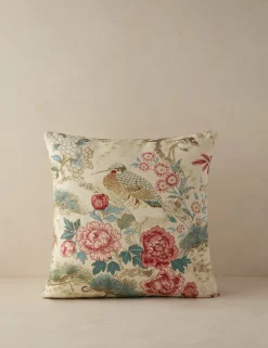 Shenyang Print Linen Pillow by Scalamandre