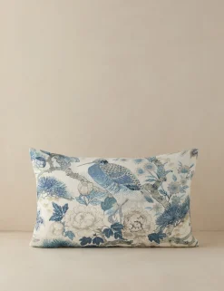 Shenyang Print Linen Pillow by Scalamandre