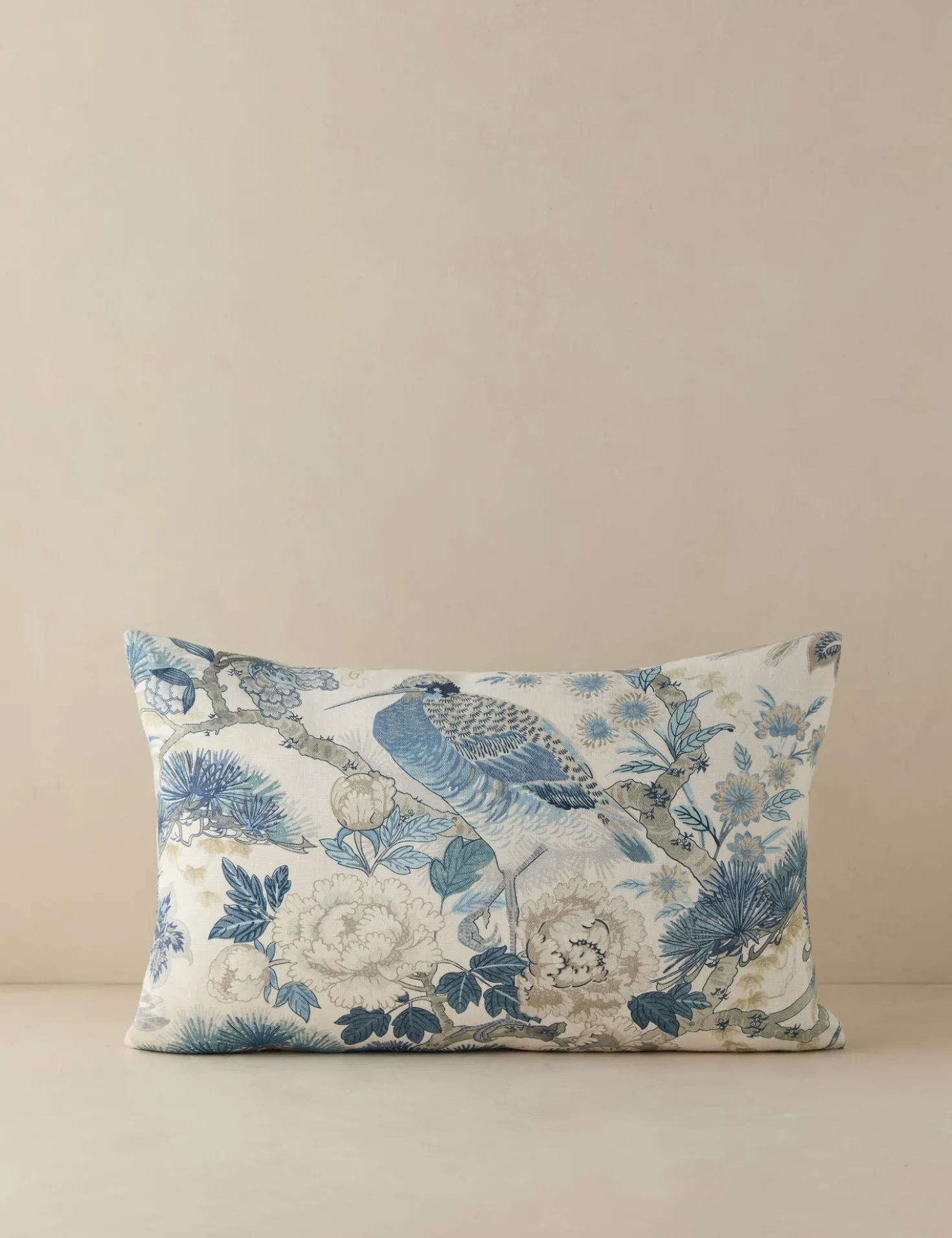 Shenyang Print Linen Pillow by Scalamandre