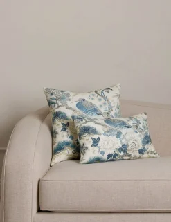 Shenyang Print Linen Pillow by Scalamandre