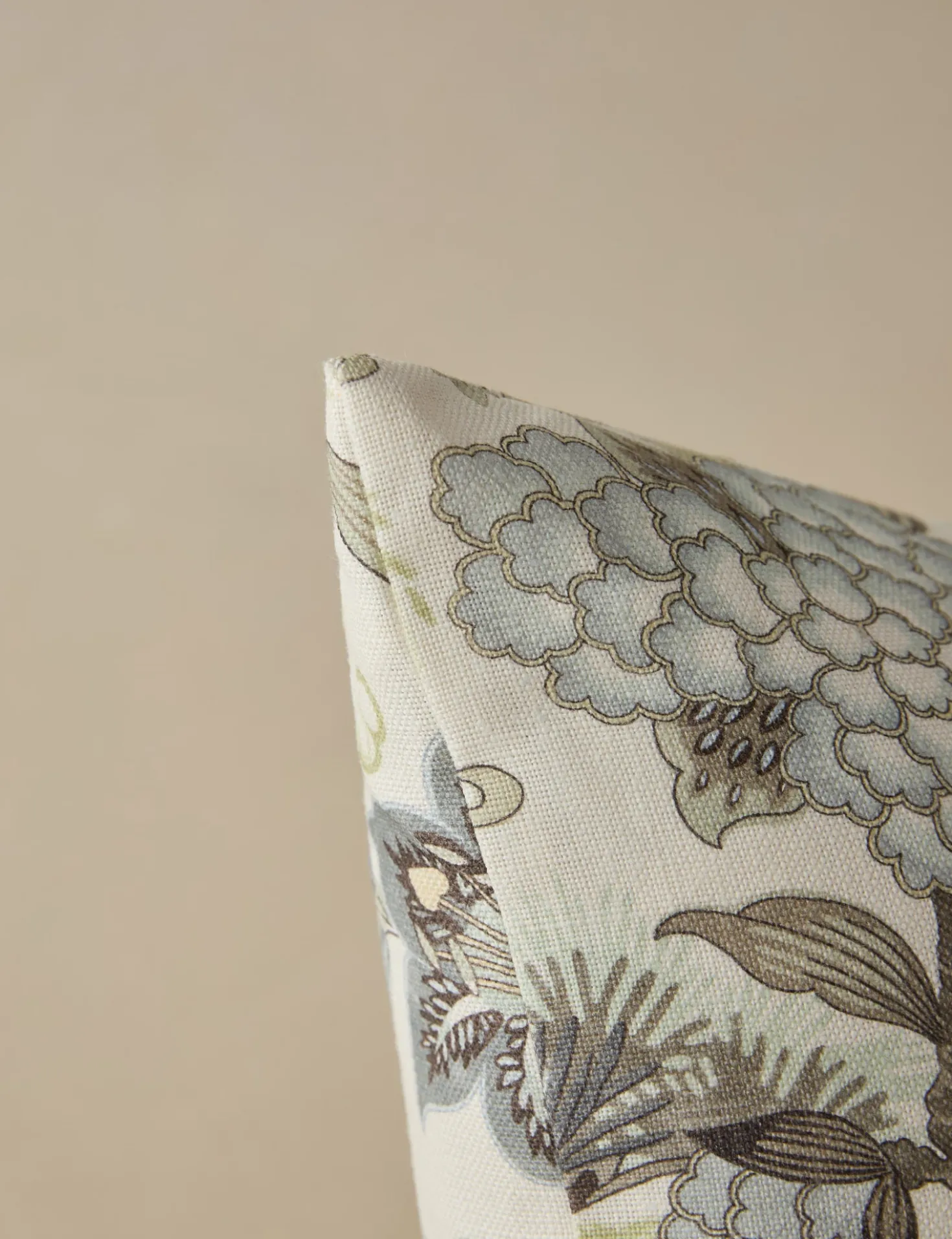 Shenyang Print Linen Pillow by Scalamandre