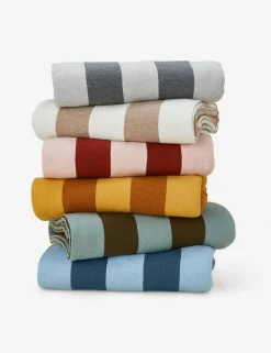 Simple Striped Wool Throw by Hawkins New York