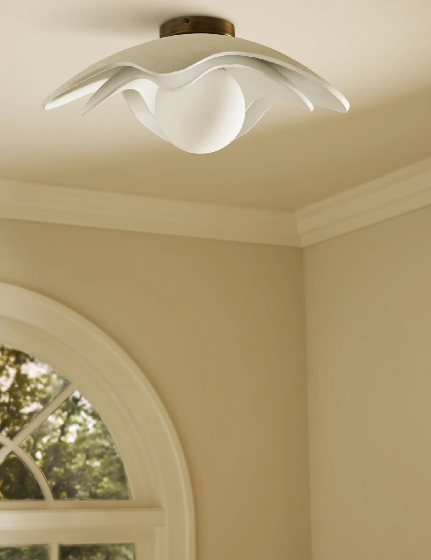 Soft Petal Flush Mount Light by Lolly Lolly Ceramics