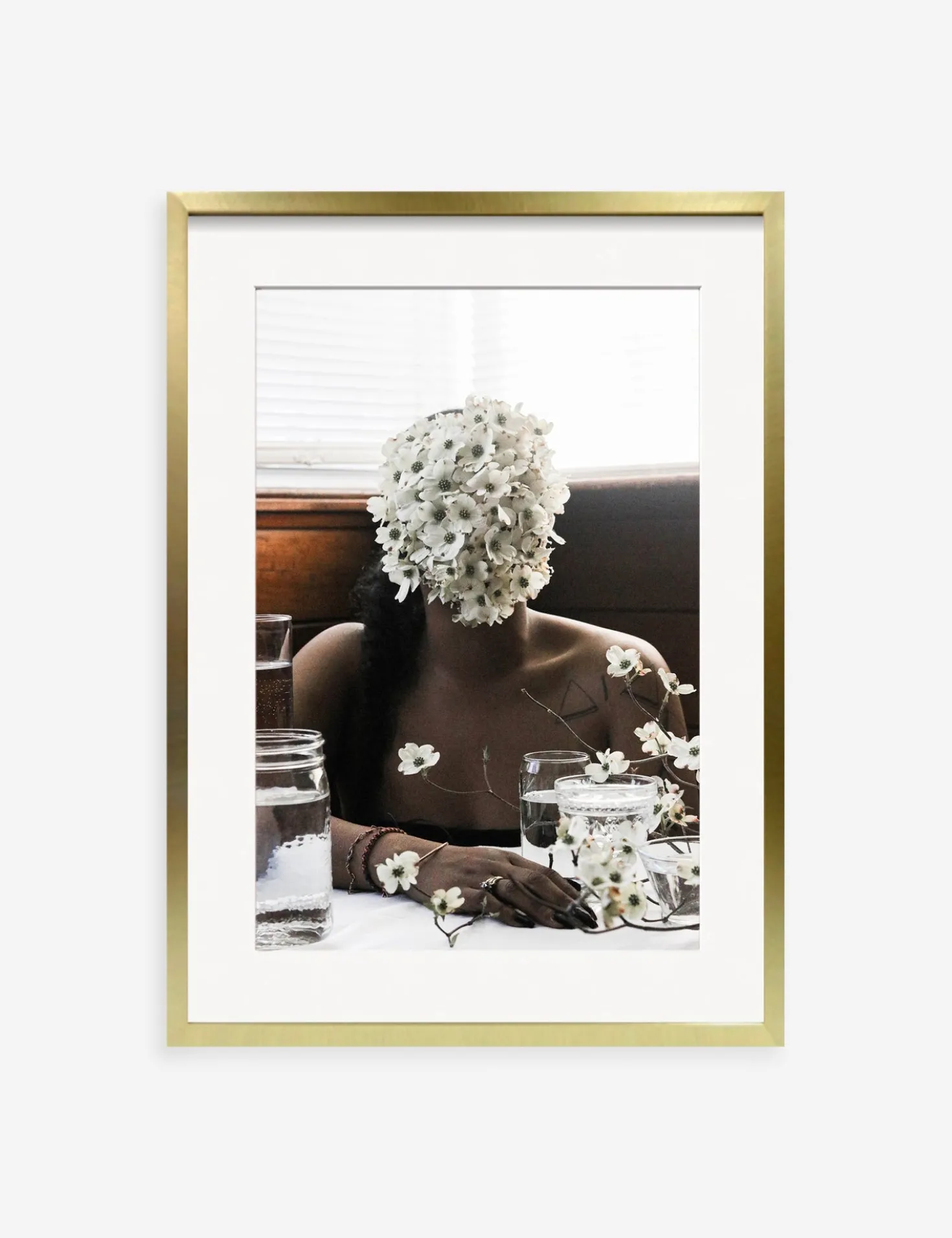 Southern Woman in White Dogwoods Photography Print by Ashley Johnson