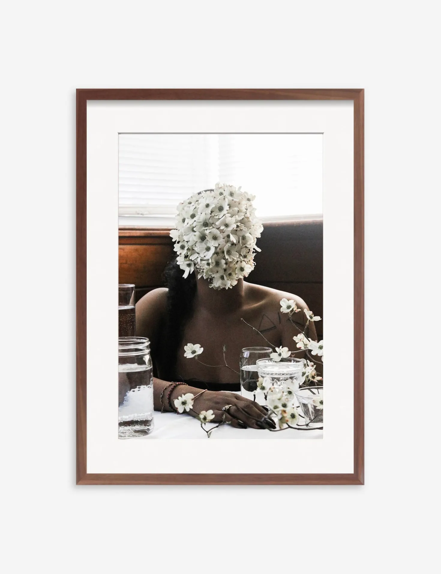 Southern Woman in White Dogwoods Photography Print by Ashley Johnson