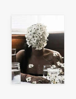 Southern Woman in White Dogwoods Photography Print by Ashley Johnson