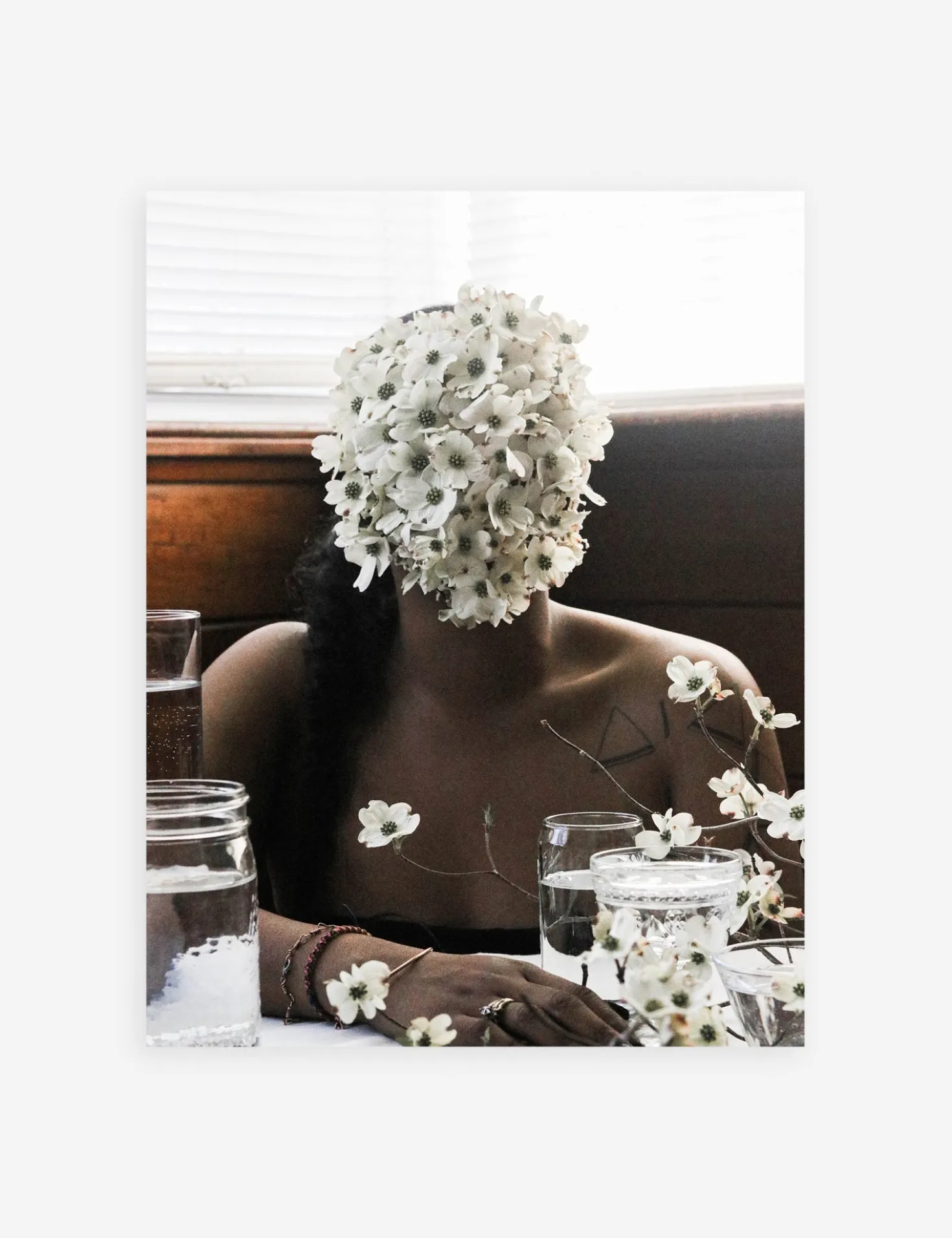 Southern Woman in White Dogwoods Photography Print by Ashley Johnson