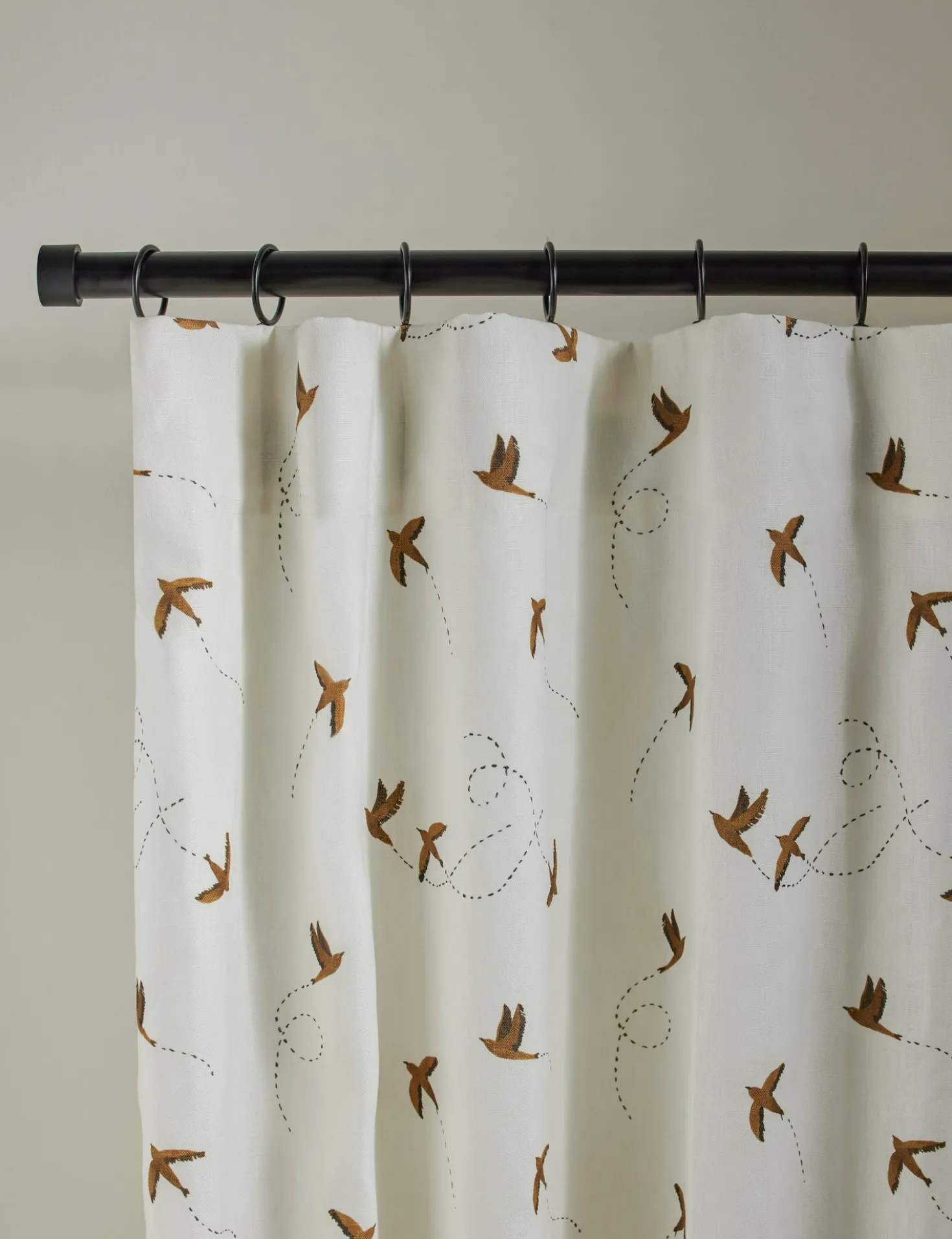 Sparrow Linen Curtain Panel by Rylee + Cru