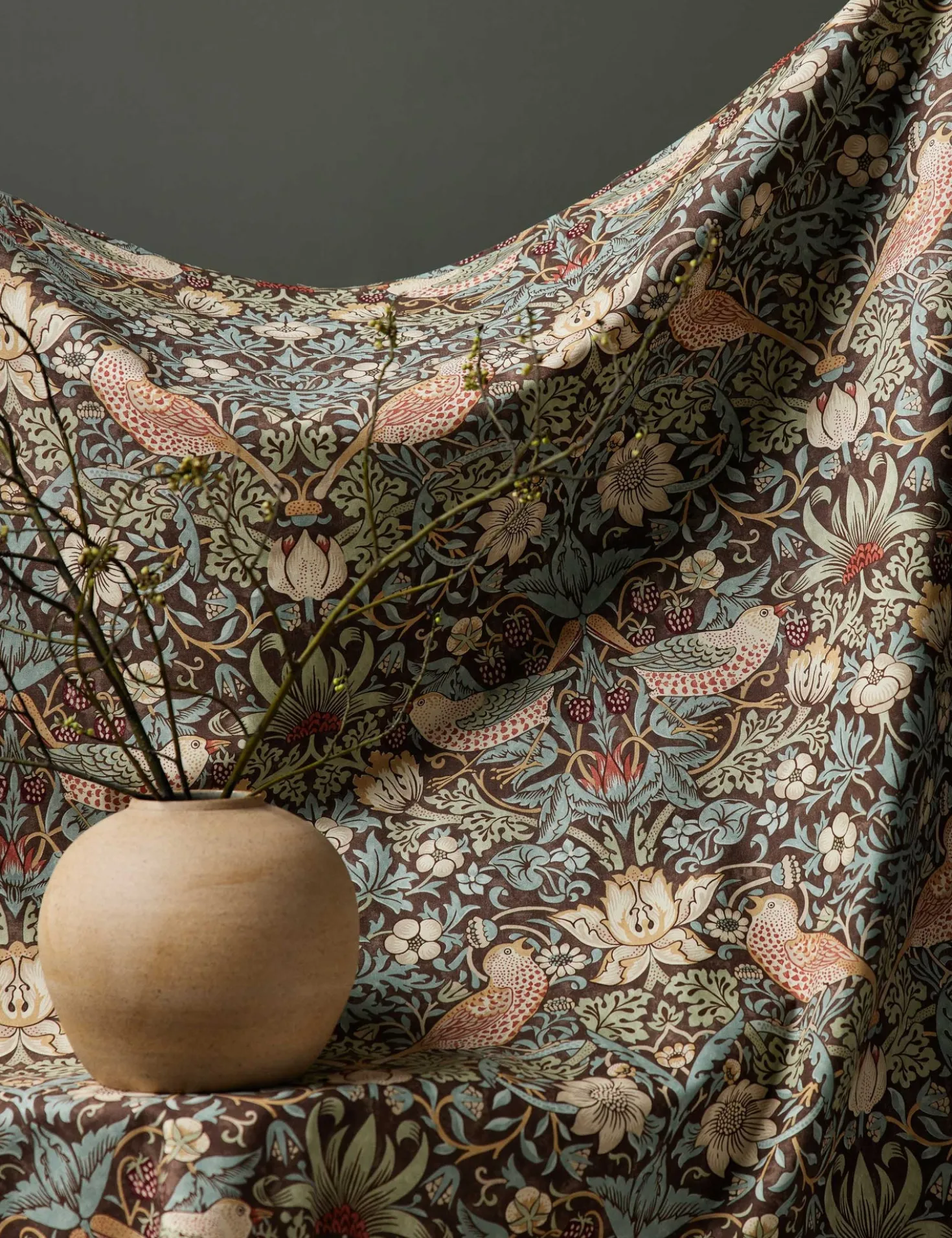 Strawberry Thief Cotton Fabric by Morris & Co.