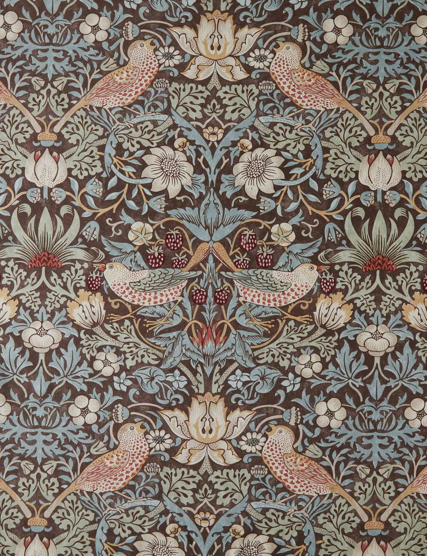 Strawberry Thief Cotton Fabric by Morris & Co.