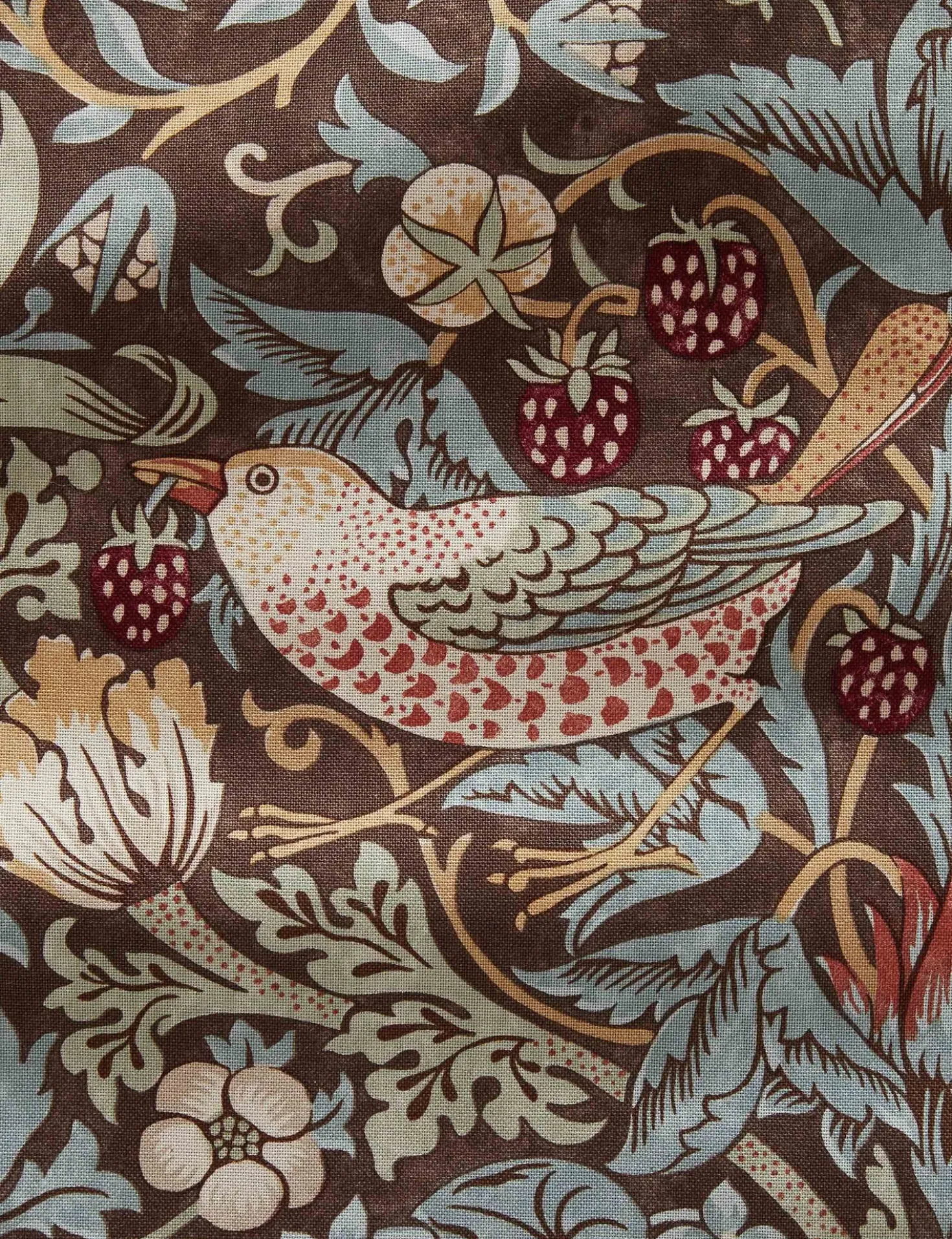 Strawberry Thief Cotton Fabric by Morris & Co.