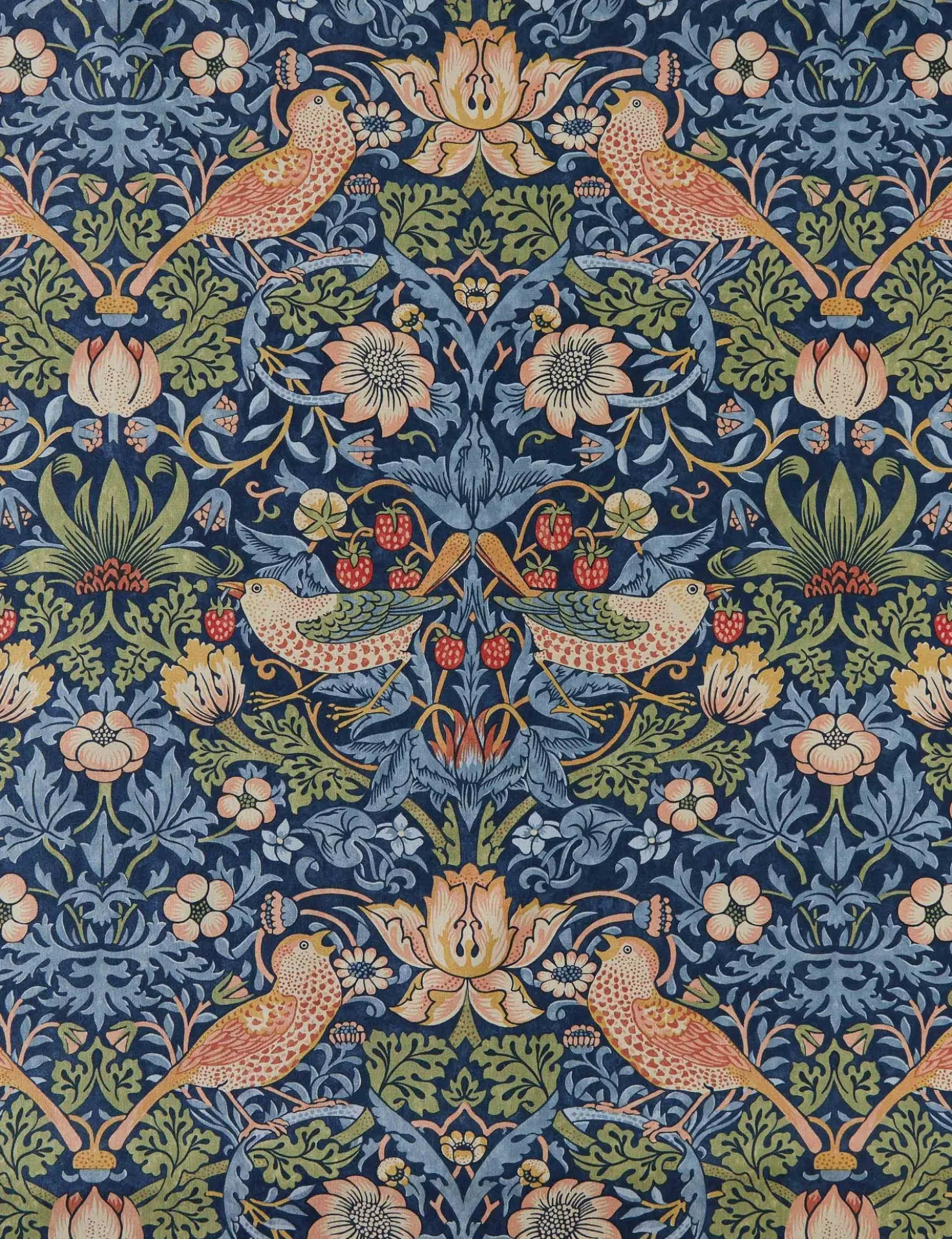 Strawberry Thief Cotton Fabric by Morris & Co.