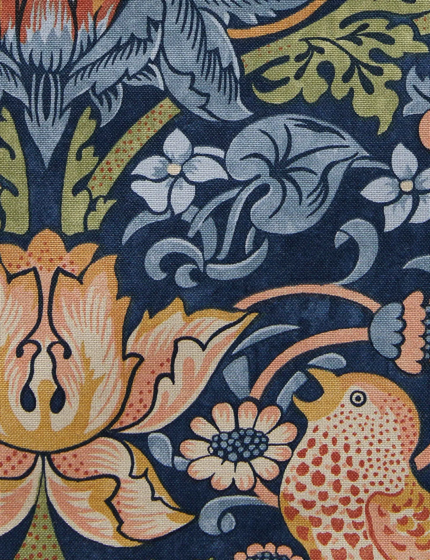 Strawberry Thief Cotton Fabric by Morris & Co.