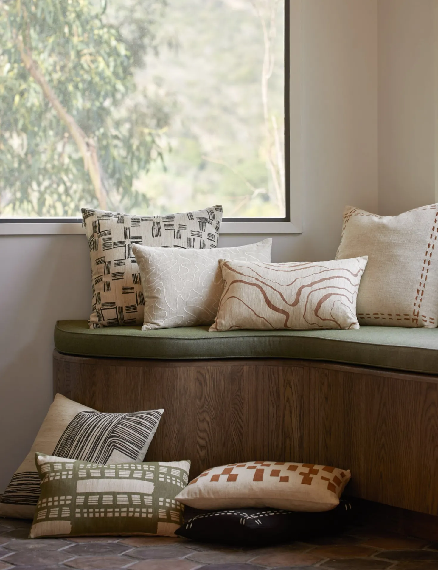 Striations Silk Pillow by Élan Byrd