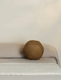 Striped Velvet Ball Pillow by Sarah Sherman Samuel